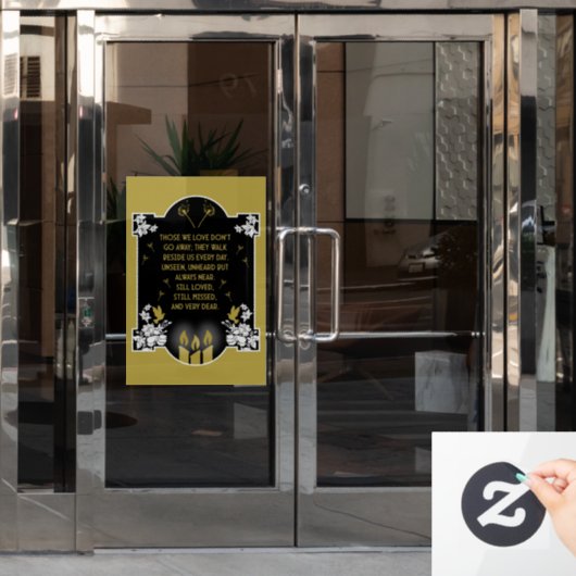 Beileidsbekundung Fensteraufkleber (Büro Tür)