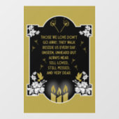 Beileidsbekundung Fensteraufkleber (Blatt)