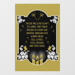 Beileidsbekundung Fensteraufkleber