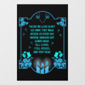 Beileidsbekundung Fensteraufkleber (Blatt)