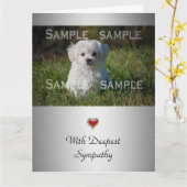 Beileidsbekundung für Haustiere mit Welpenverlust  Karte (Gelbe Blume)