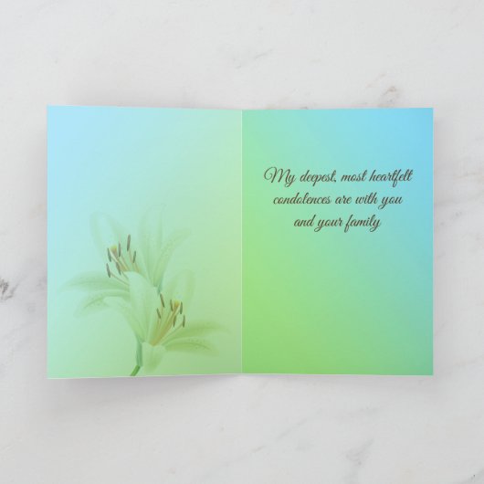 Beileidsbekundung Karte (Innenseite)