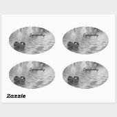 Beileidsbekundung! Ovaler Aufkleber (Blatt)