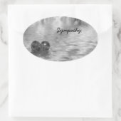 Beileidsbekundung! Ovaler Aufkleber (Tasche)