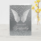 Beileidsbekundung | Silberreißen Karte (Gelbe Blume)
