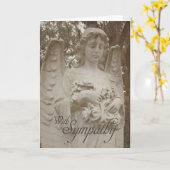 Beileidsbekundung | Trauernder Gruß Angel Karte (Gelbe Blume)