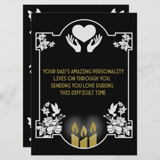 Beileidsbekundung Vater (Vorne/Hinten)