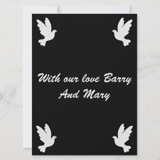 Beileidsbekundung Vater (Rückseite)