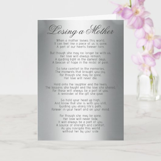 Beileidsbekundung | Verlust einer Mutterkarte Karte (Orchidee)