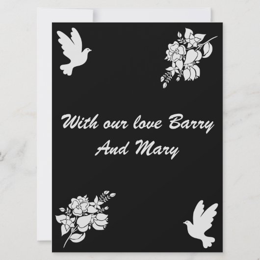 Beileidsbekundungen (Rückseite)