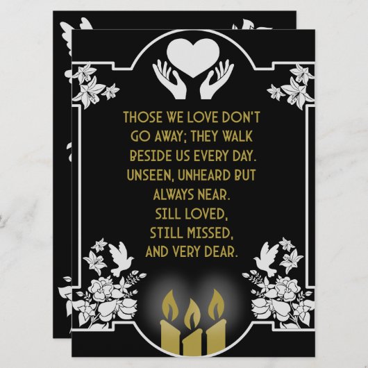 Beileidsbekundungen (Vorne/Hinten)