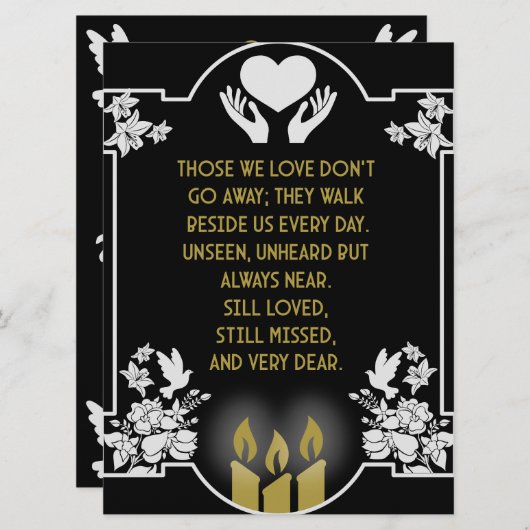 Beileidsbekundungen (Vorne/Hinten)