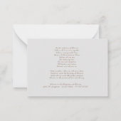 Beileidsbekundungen des Beileids Mitteilungskarte (Rückseite)