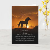 Beileidsbekundungen des Beileids Pferd Verlust des Karte (Gelbe Blume)