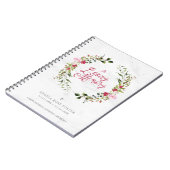 Beileidsbekundungen des Blumenrotes und rosa Garla Notizblock (Linke Seite)