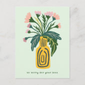 Beileidsbekundungen Entschuldigung für Verlust Vas Postkarte (Vorderseite)