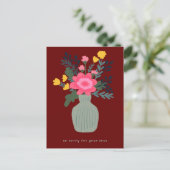 Beileidsbekundungen Entschuldigung für Verlust Vas Postkarte (Stehend Vorderseite)