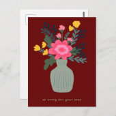 Beileidsbekundungen Entschuldigung für Verlust Vas Postkarte (Vorne/Hinten)