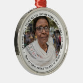 Beileidsbekundungen Foto Gedenkfeier Achtung Ornament Aus Metall (Rechts)