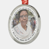 Beileidsbekundungen Foto Gedenkfeier Achtung Ornament Aus Metall (Links)