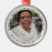 Beileidsbekundungen Foto Gedenkfeier Achtung Ornament Aus Metall (Vorne)