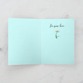 Beileidsbekundungen mit dem Vogel des Paradieses Karte (Innenseite)