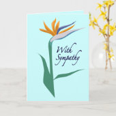 Beileidsbekundungen mit dem Vogel des Paradieses Karte (Gelbe Blume)