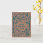 Beileidsbekundungen Wildblume Floral Sketch Doodle Karte (Gelbe Blume)