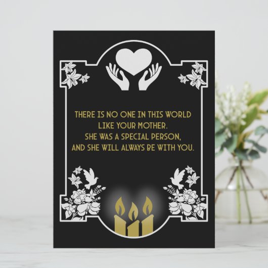 Beileidsbotschaft Mutter (Stehend Vorderseite)