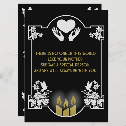 Beileidsbotschaft Mutter (Vorne/Hinten)