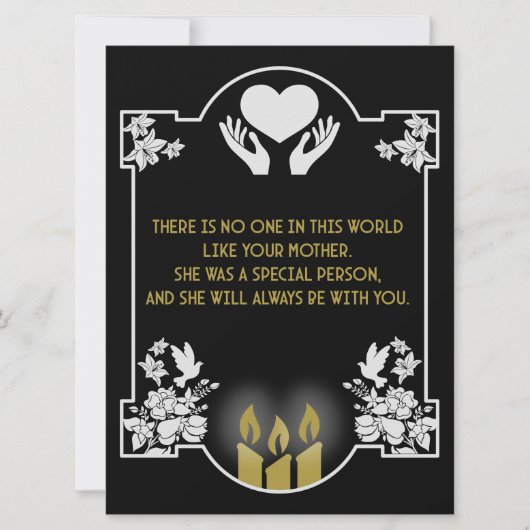 Beileidsbotschaft Mutter (Vorderseite)