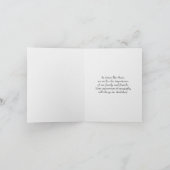 Beileidsdanksagung violetter blühender Zweig Karte (Innenseite)
