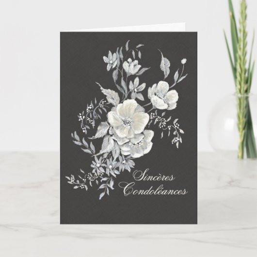 Beileidskarte der Weißen Anemone Karte (Vorderseite)