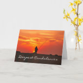 Beileidskarte für den Mann, der den Fisch liebt Karte (Gelbe Blume)