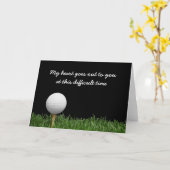 Beileidskarte für Golfer Golf im Loch Karte (Gelbe Blume)