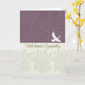 Beileidskarte mit Taube, tiefstes Beileid Karte (Gelbe Blume)