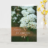 Beileidskarte - traurig für Ihren Verlust Karte (Gelbe Blume)