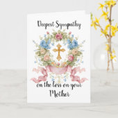 Beileidskarte zum Tod der Mutter Karte (Gelbe Blume)
