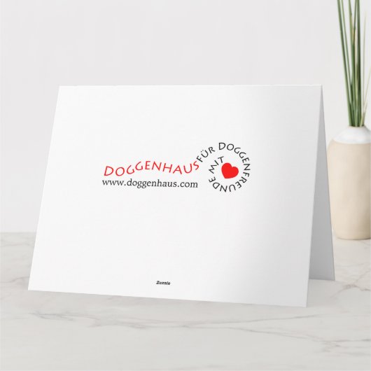 Beileidskarten des großen Dänen Karte (Rückseite)