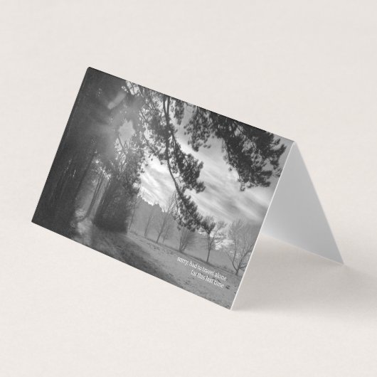 Beileidskarten "letzte Reise" (Vorderseite)