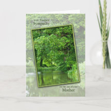 Beileidsverlust der tranquil Flussszene der Mutter