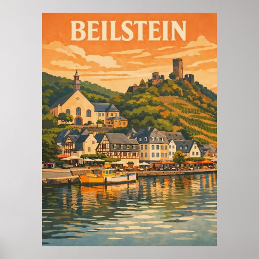 Beilstein Deutschland Vintage Reise Kunst Poster (Vorne)