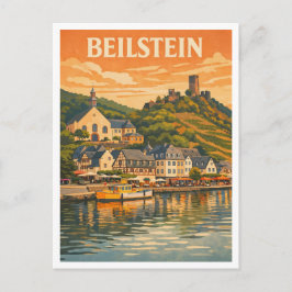 Beilstein Germany Scenic Vintage Travel Art Postkarte