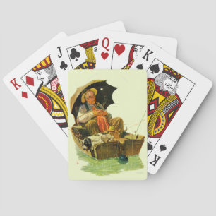 Beim Angeln Spielkarten