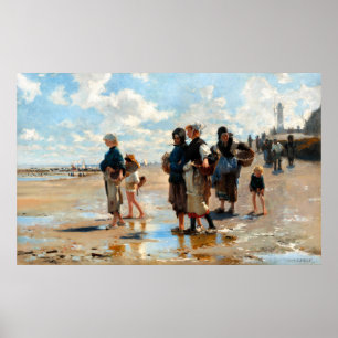 Beim Angeln von John Singer Sargent Poster