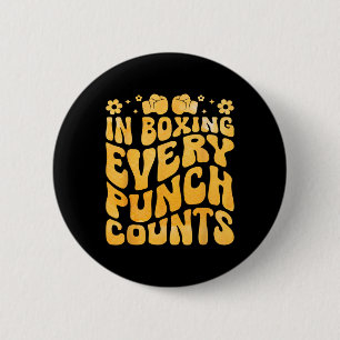 Beim Boxen zählt jeder Punch Boxer Sportler Button