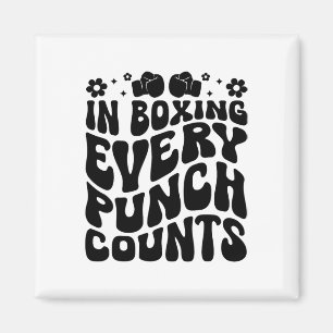 Beim Boxen zählt jeder Schlag Boxer Sport Athlet Magnet