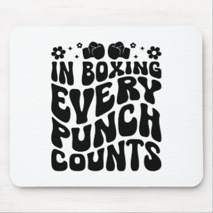 Beim Boxen zählt jeder Schlag Boxer Sport Athlet Mousepad