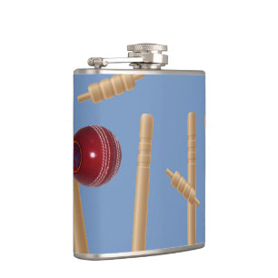 Beim Cricket Bowling, Vinyl-Hip-Flask Flachmann