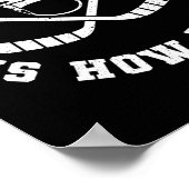 Beim Cross-Check des Eishockys umarmt ich das Spie Poster (Ecke)